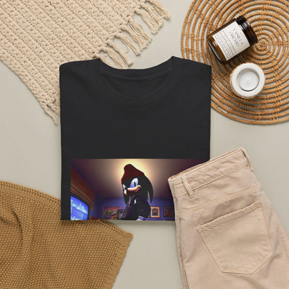 Edgy Hedgehog In Streetwear Drip Tee