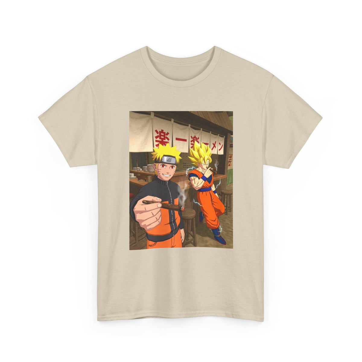 Naruto and Goku Smoking At The Ramen Shop