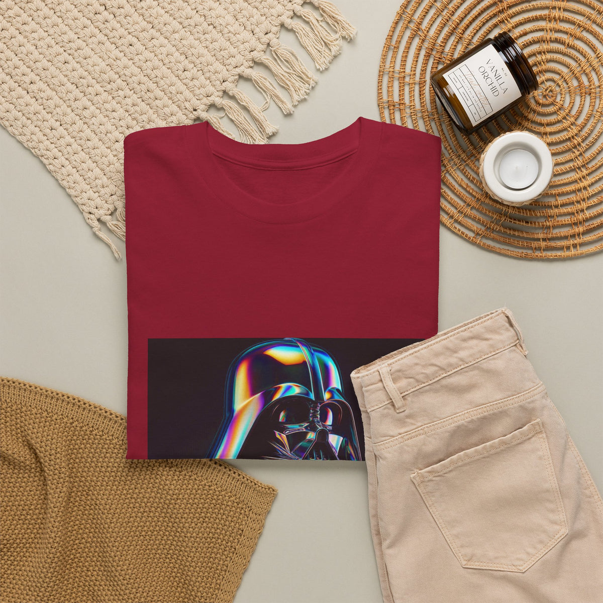 Holographic Dark Lord Vaporwave Icon Tee