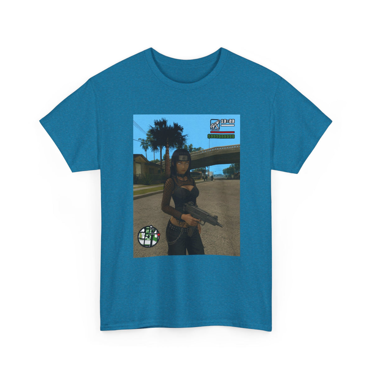 Anime Assassin Girl Holding Gun Tee