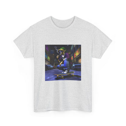 Skater Link Smoking In Gritty Alley Tee