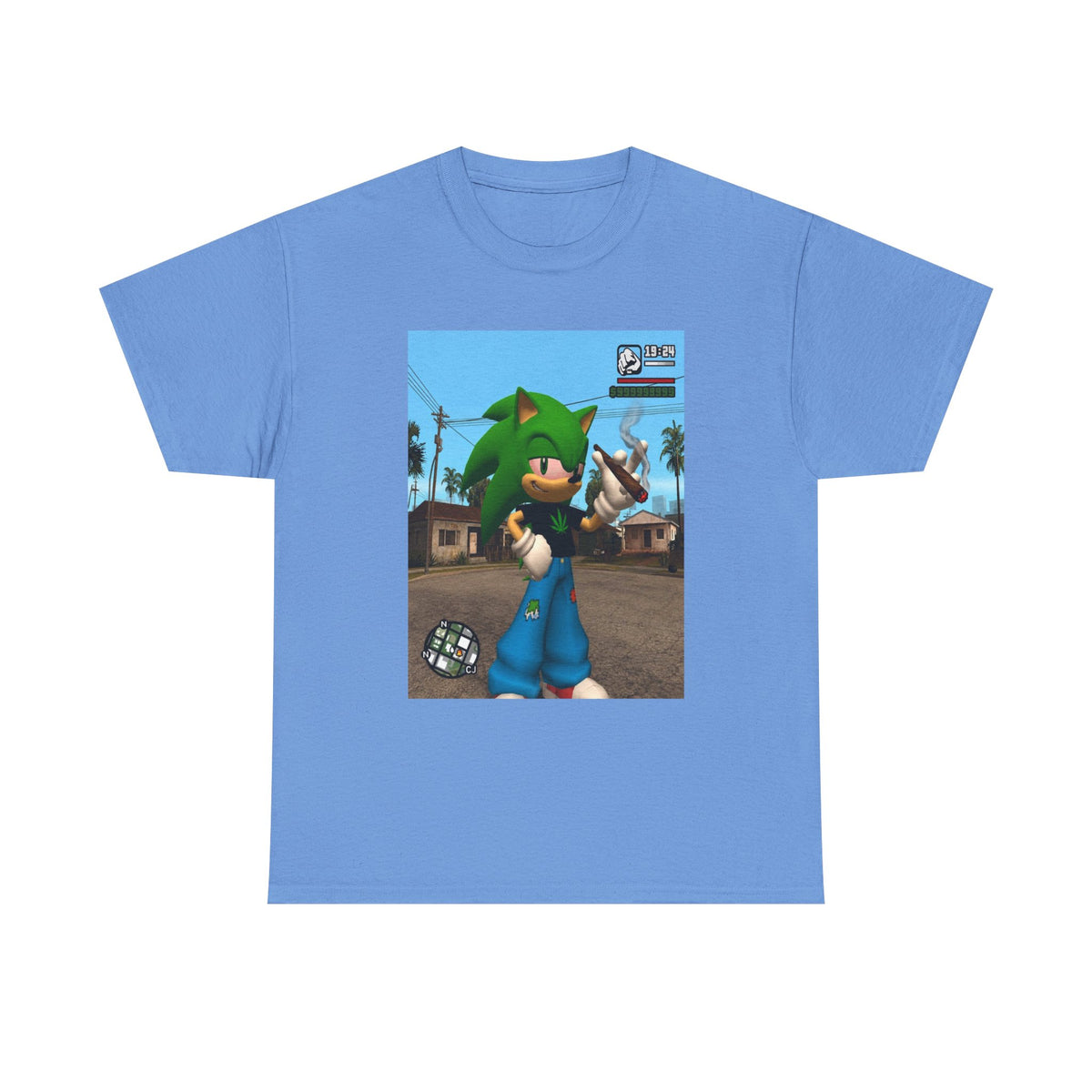 Green Hedgehog Blazin' In San Andreas Tee
