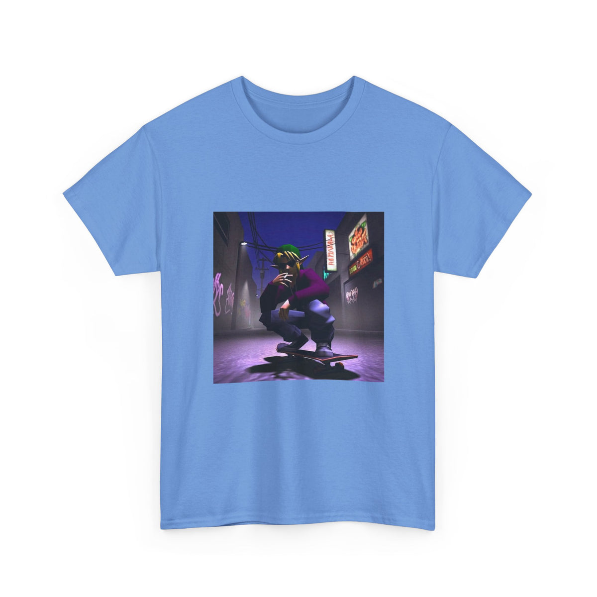 Skater Link Smoking In Neon Alley Tee (Design 8)