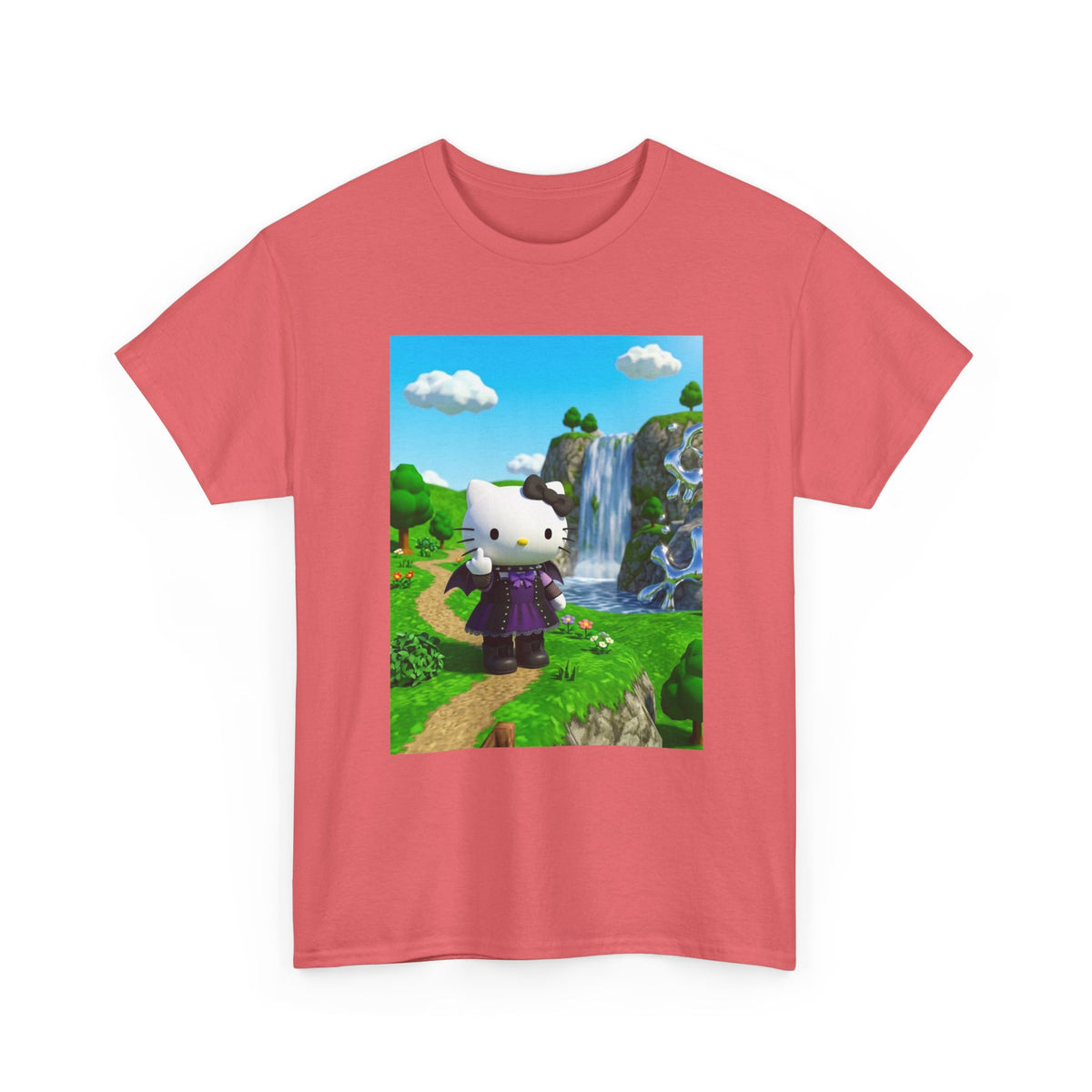 Goth Kitty Flipping Bird In Nature