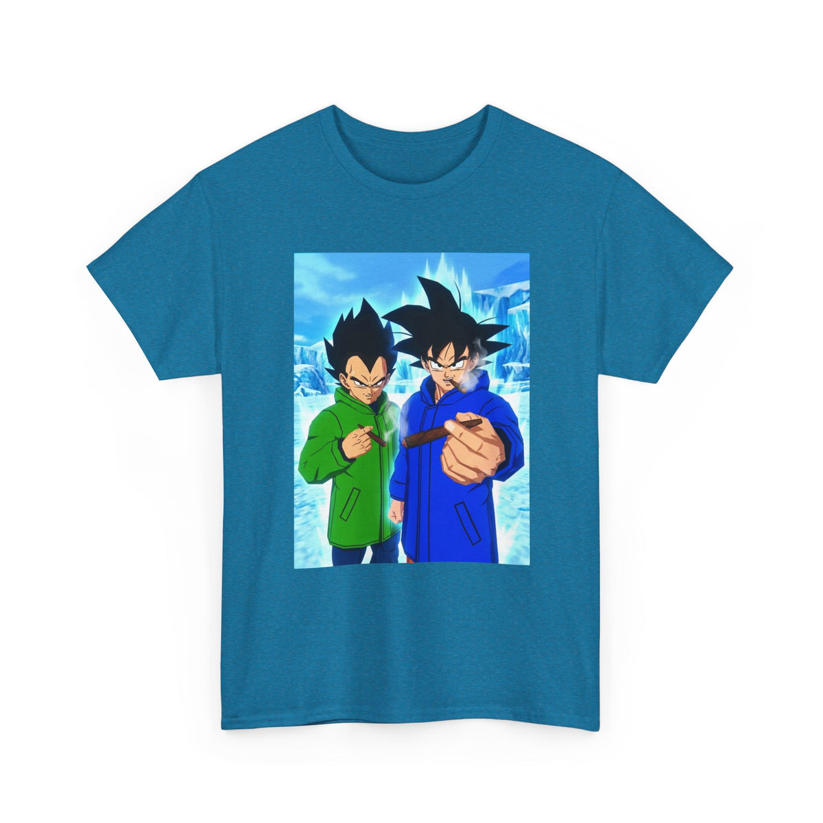 Goku and Vegeta Chilling, Smoking Blunts Tee