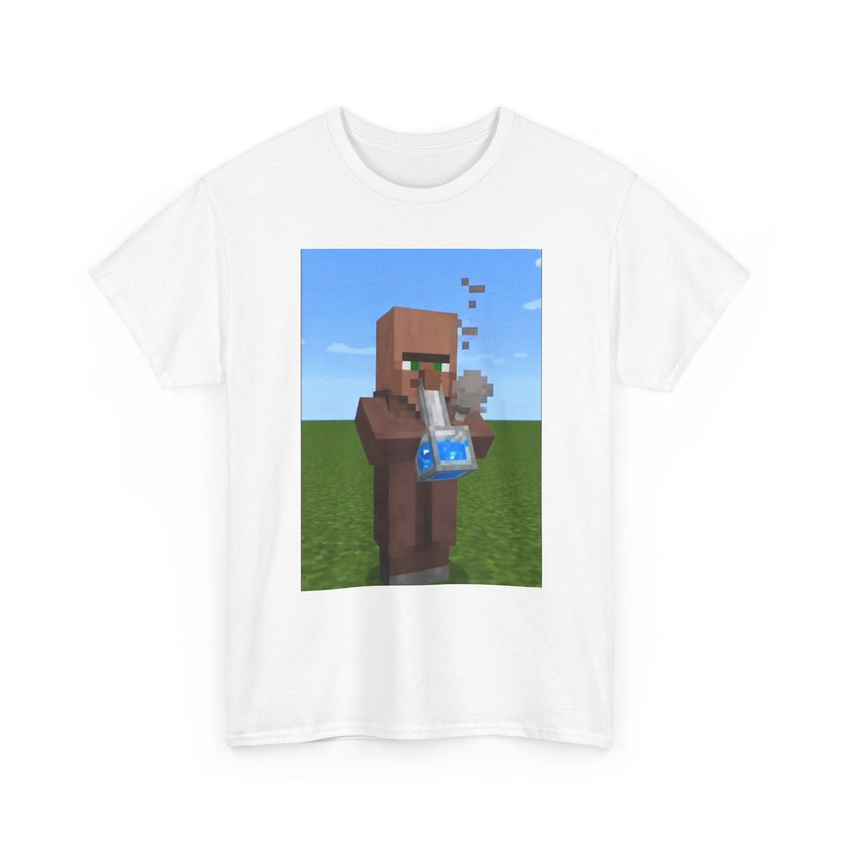 Villager Enjoying A Blocky Bong Hit
