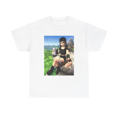 Edgy Elf Girl Smoking Blunt Tee