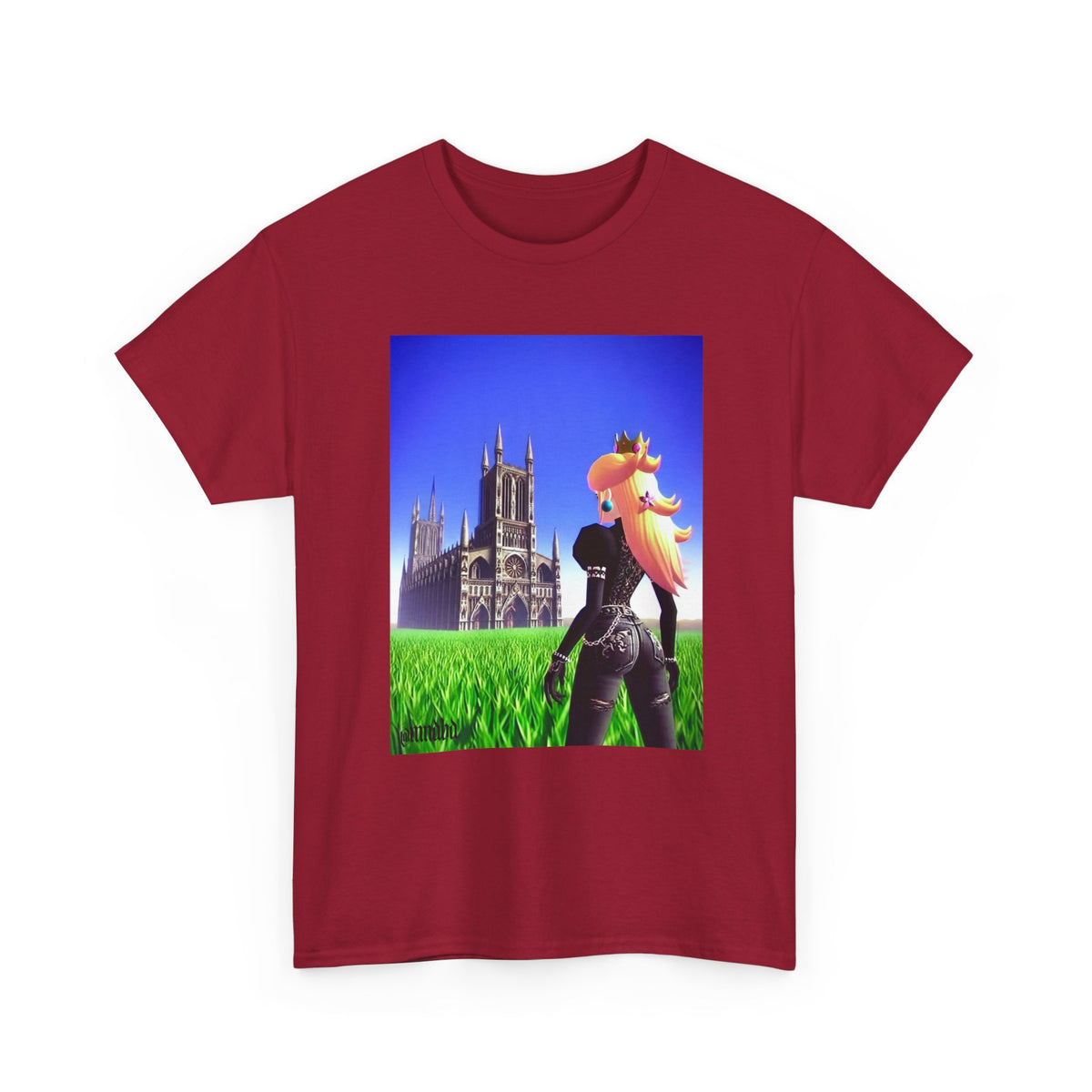 Gothic Princess Peach Gazing At Cathedral