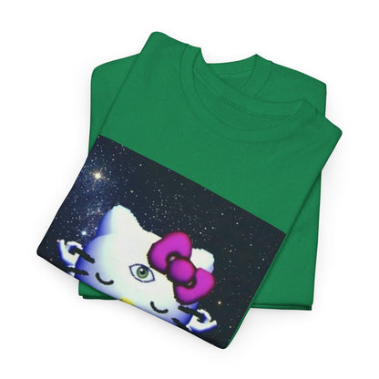 Third Eye Kitty Meditating In Space Tee