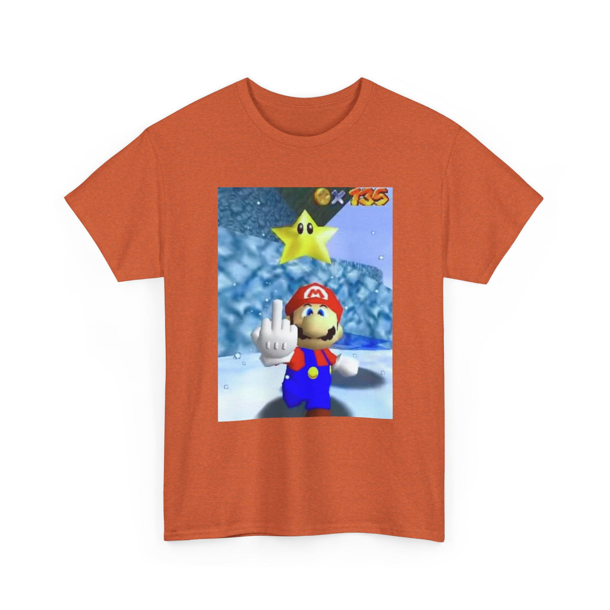Mario Flips The Bird In Icy World Tee