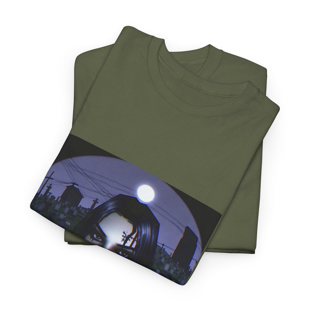 Goth Queen Smoking In Cemetery Moonlight Tee