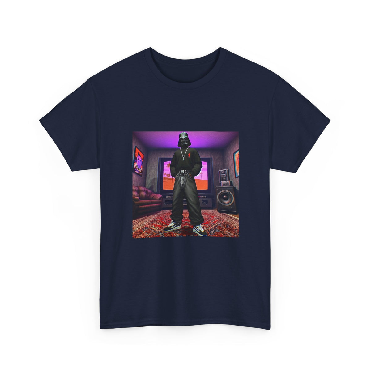 Darth Vader Posing In A Y2K Room