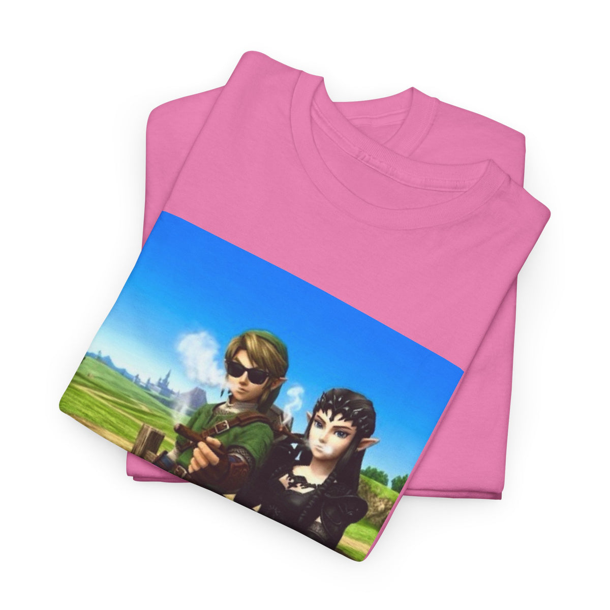 Link And Zelda Relaxing With Cigars