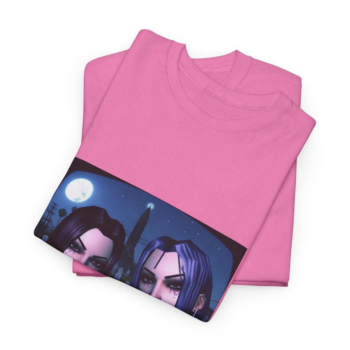 Gothic Gals Smoking In Cemetery Tee