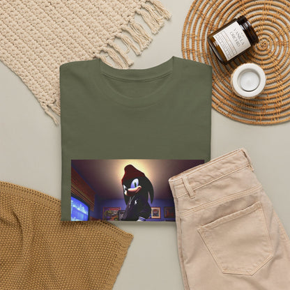 Edgy Hedgehog In Streetwear Drip Tee