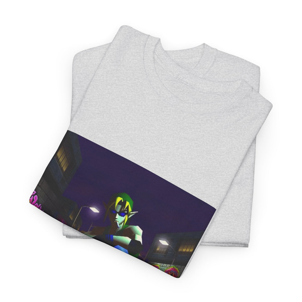 Skater Link Smoking In Neon Alley Tee