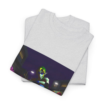 Skater Link Smoking In Neon Alley Tee