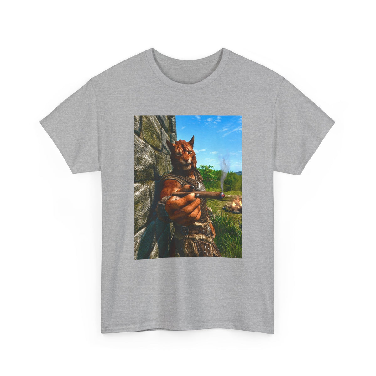 Khajiit Offering Smokin' Cigar Tee
