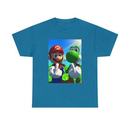 Mario And Yoshi Flipping The Bird