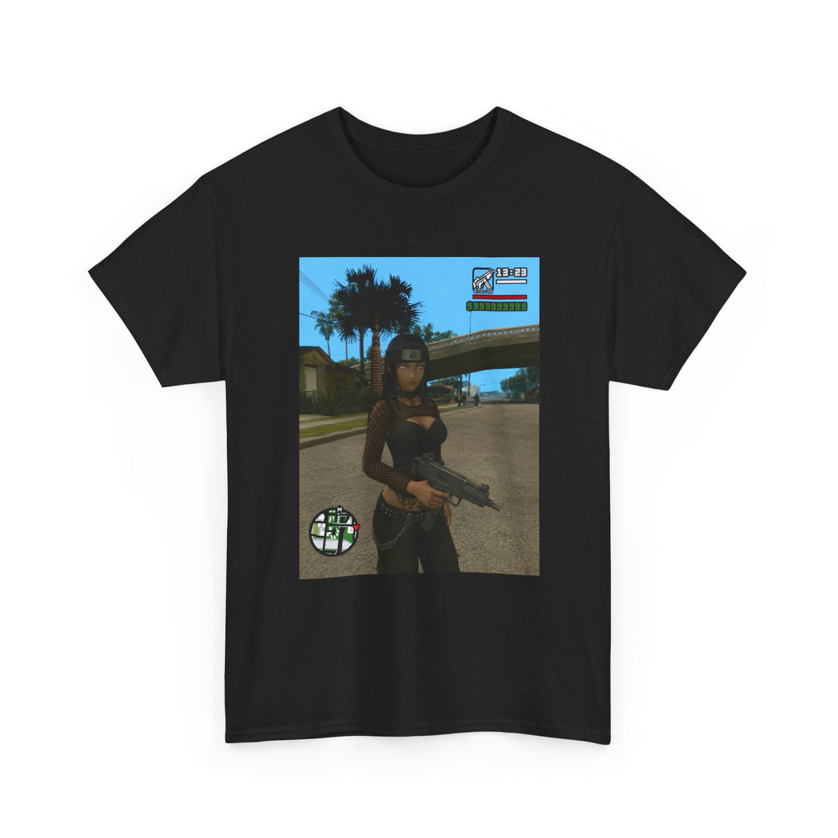 Anime Assassin Girl Holding Gun Tee
