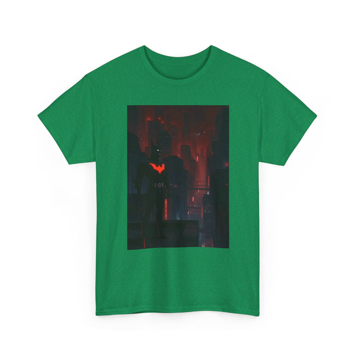 Cyberpunk Bat Hero In Neon City Tee