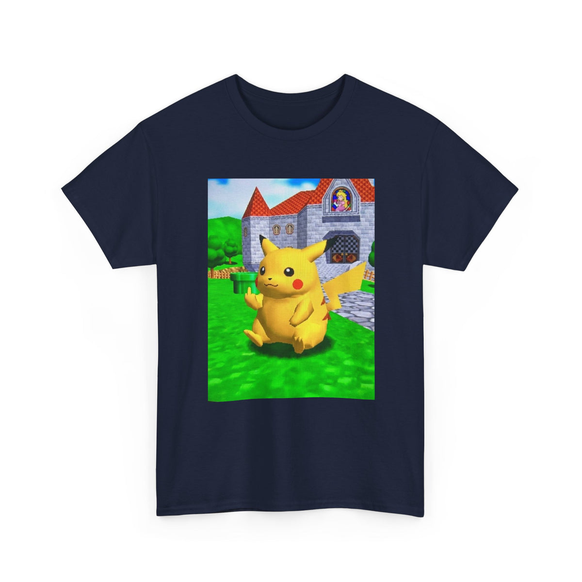 Pikachu Flipping The Bird At Peach's Castle
