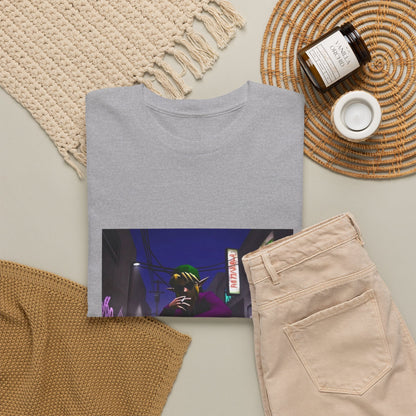 Skater Link Smoking In Neon Alley Tee (Design 8)