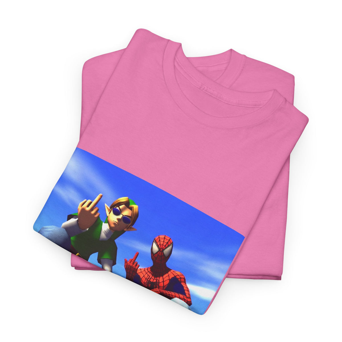 Link And Spider-Man Flipping The Bird