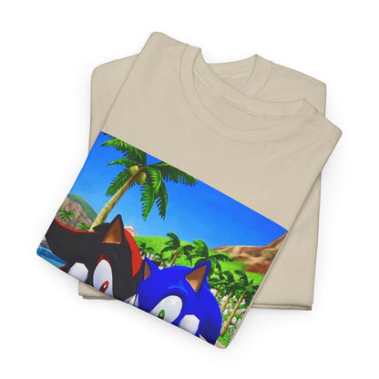 Sonic And Shadow Flipping The Bird Tee