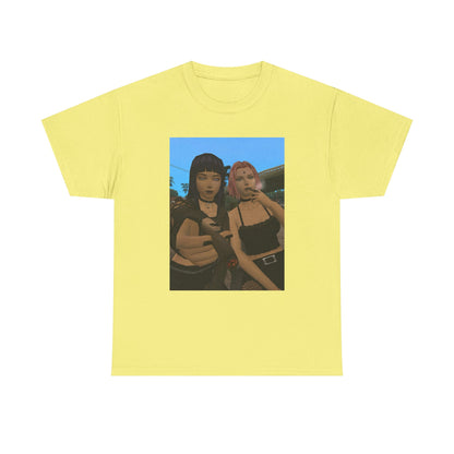 Goth Gamer Girls Sharing A Blunt Tee