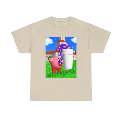 Kirby Sipping Lean In Mushroom Kingdom Tee