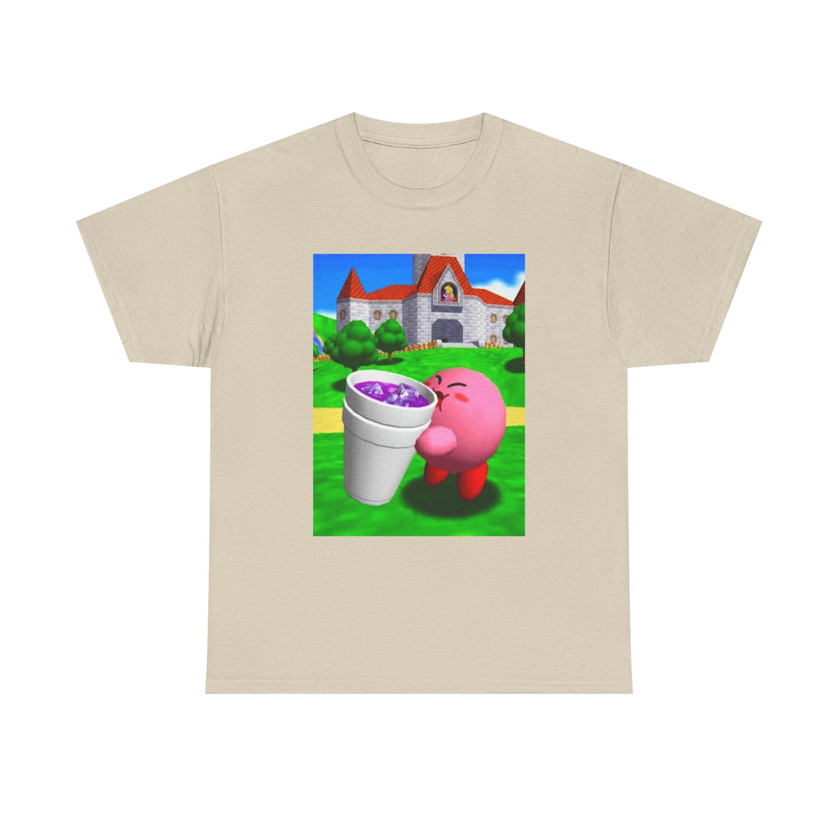 Kirby Sipping Purple Drank In Princess Peach's Castle