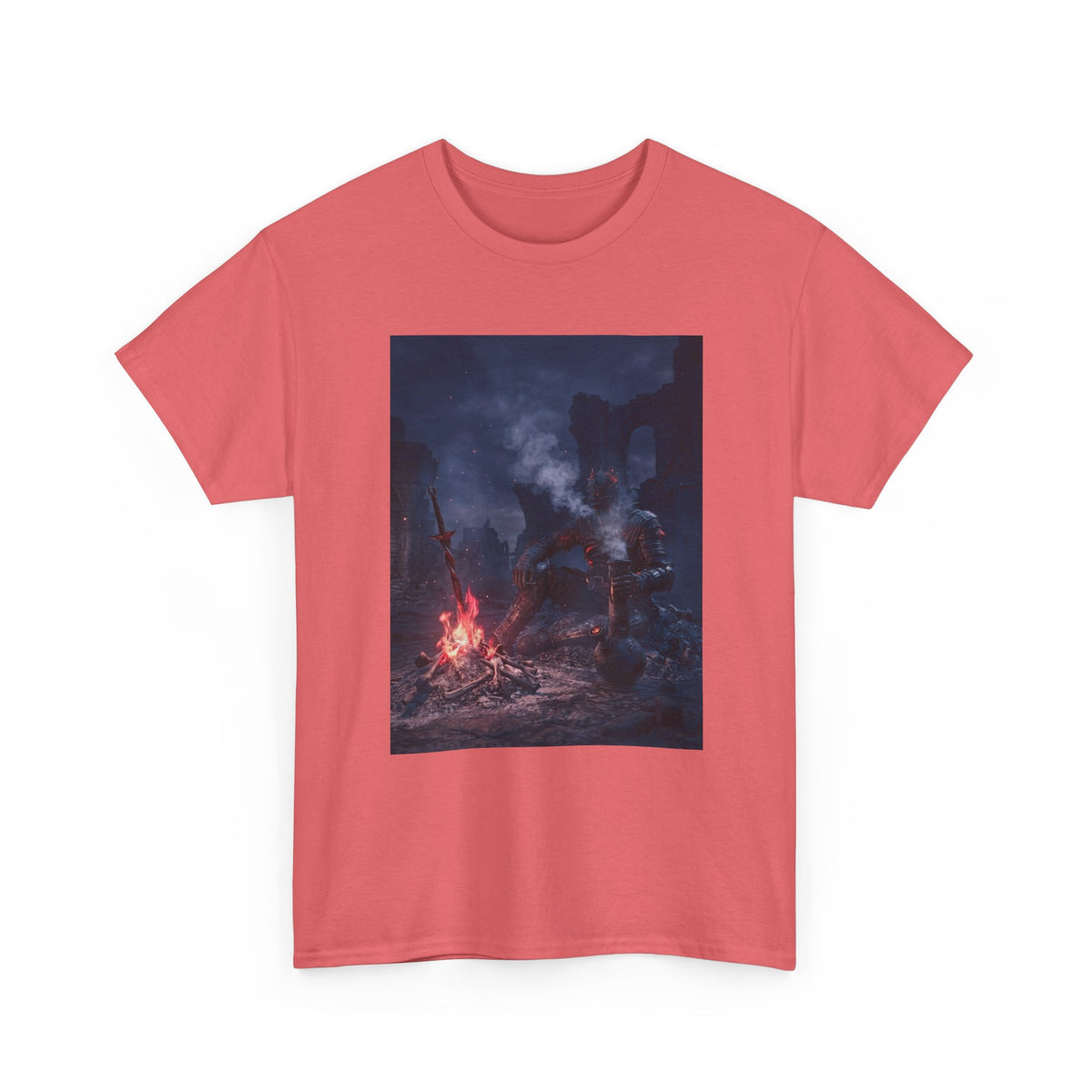 Ashen One Rests By Bonfire With Bong