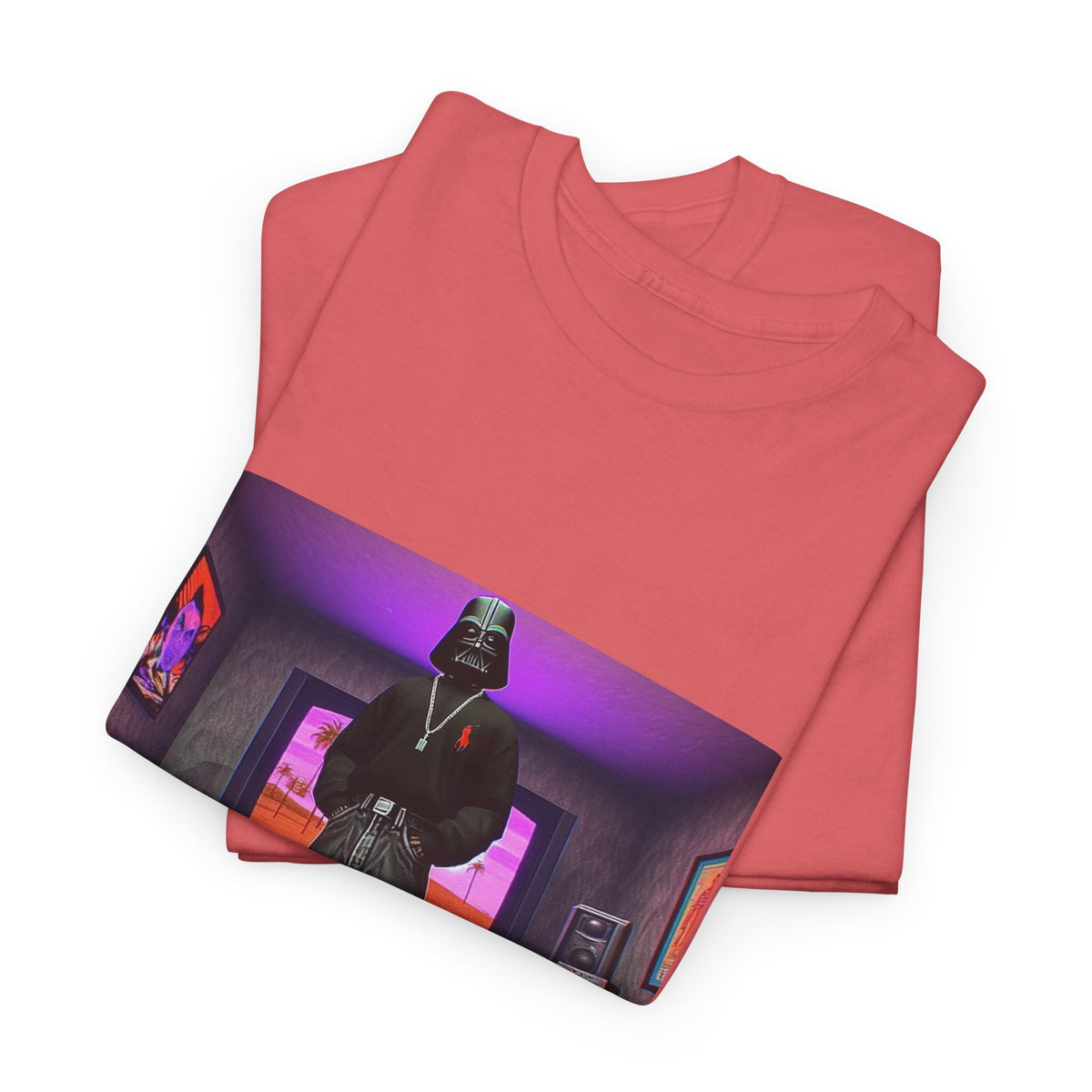 Darth Vader Posing In A Y2K Room