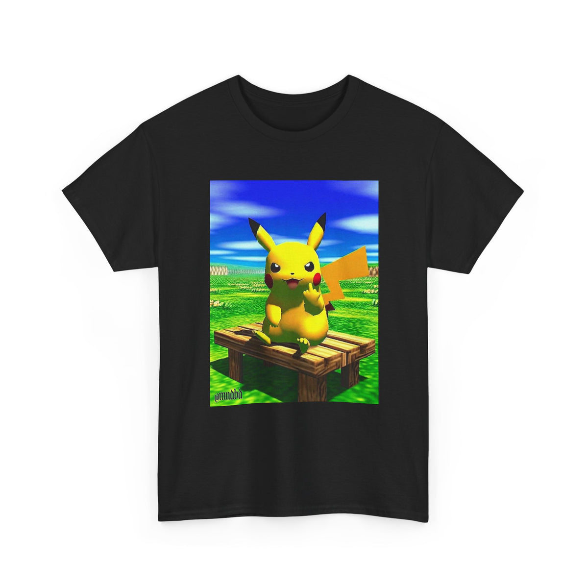 Pikachu Giving The Finger On A Bench