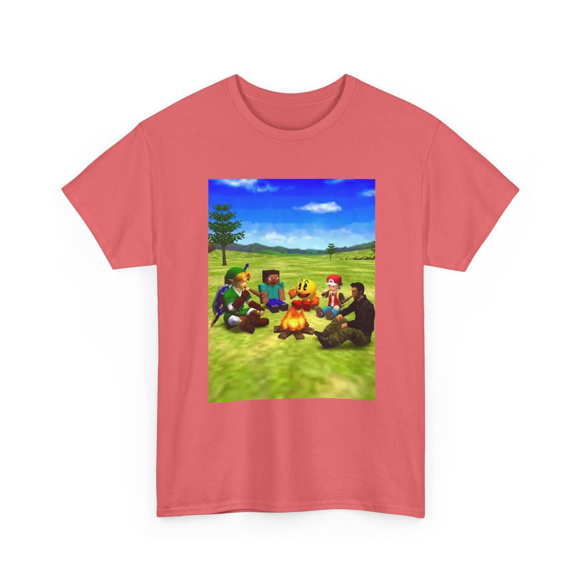 Iconic Gamers Smoking Around Campfire