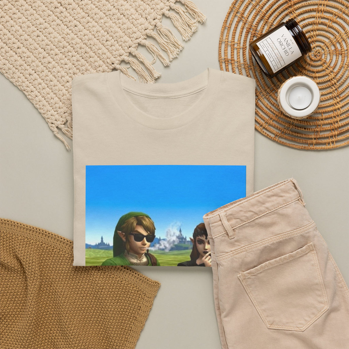 Link And Zelda Chilling With Cigars