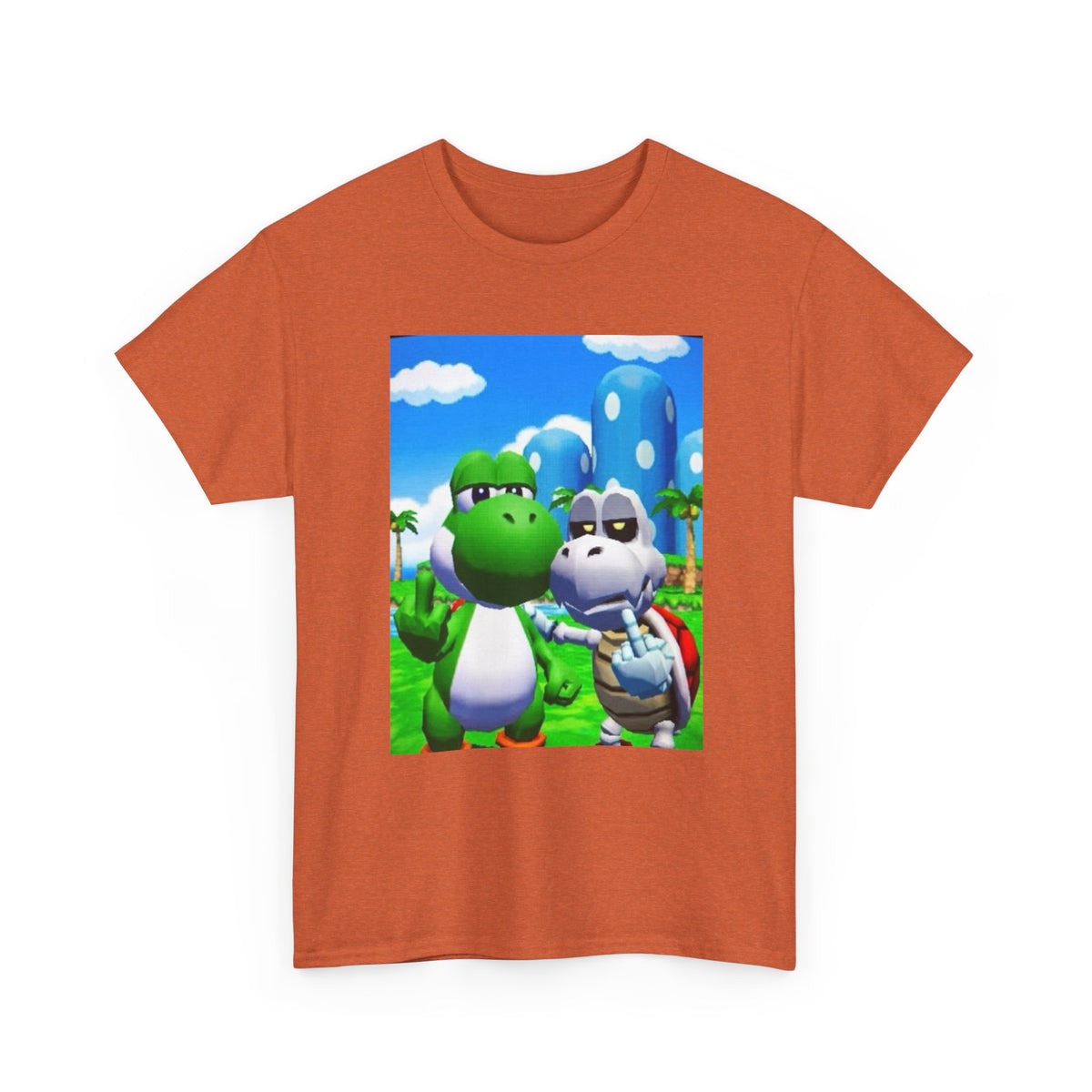 Yoshi And Dry Bones Flipping Off Tee (Design 7)