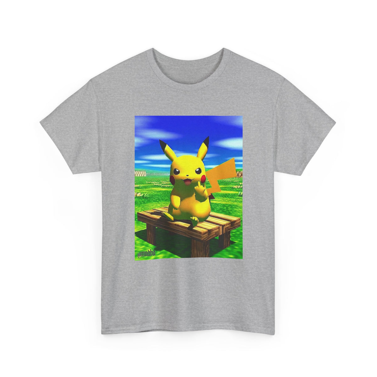 Pikachu Giving The Finger On A Bench