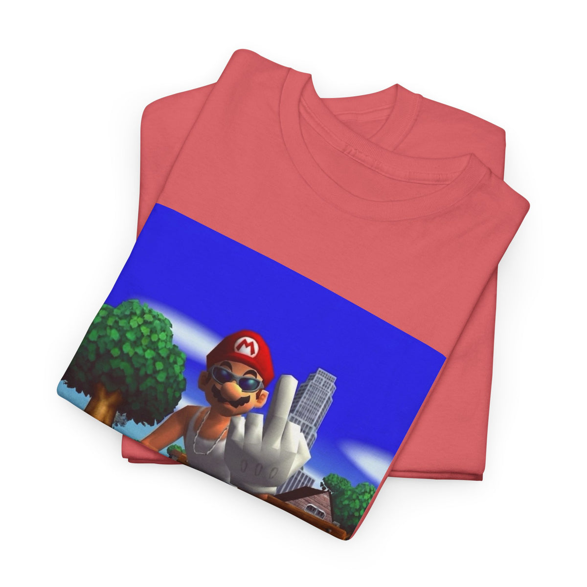 Thug Mario Flipping The Bird Tee
