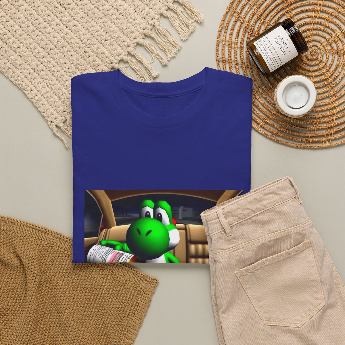 Yoshi Pouring Lean In Car Tee