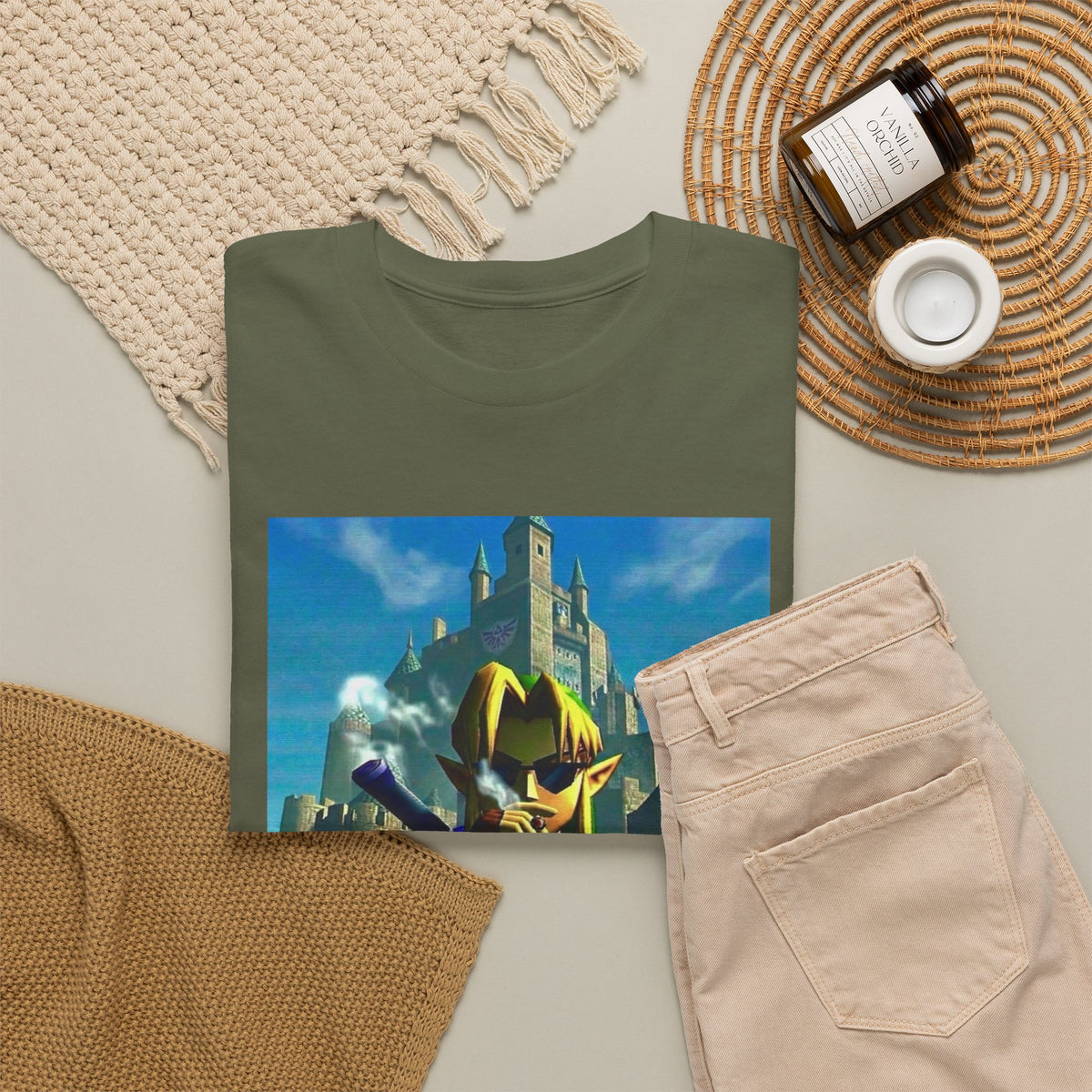 Link Smoking Deku Stick In Hyrule