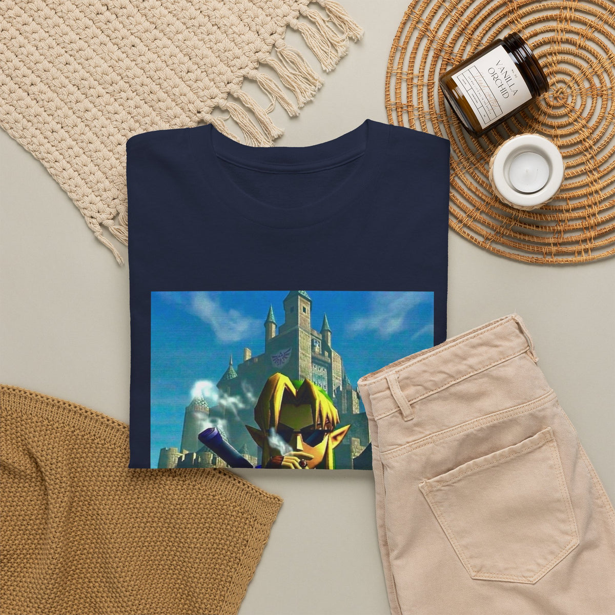Link Smoking Deku Stick In Hyrule