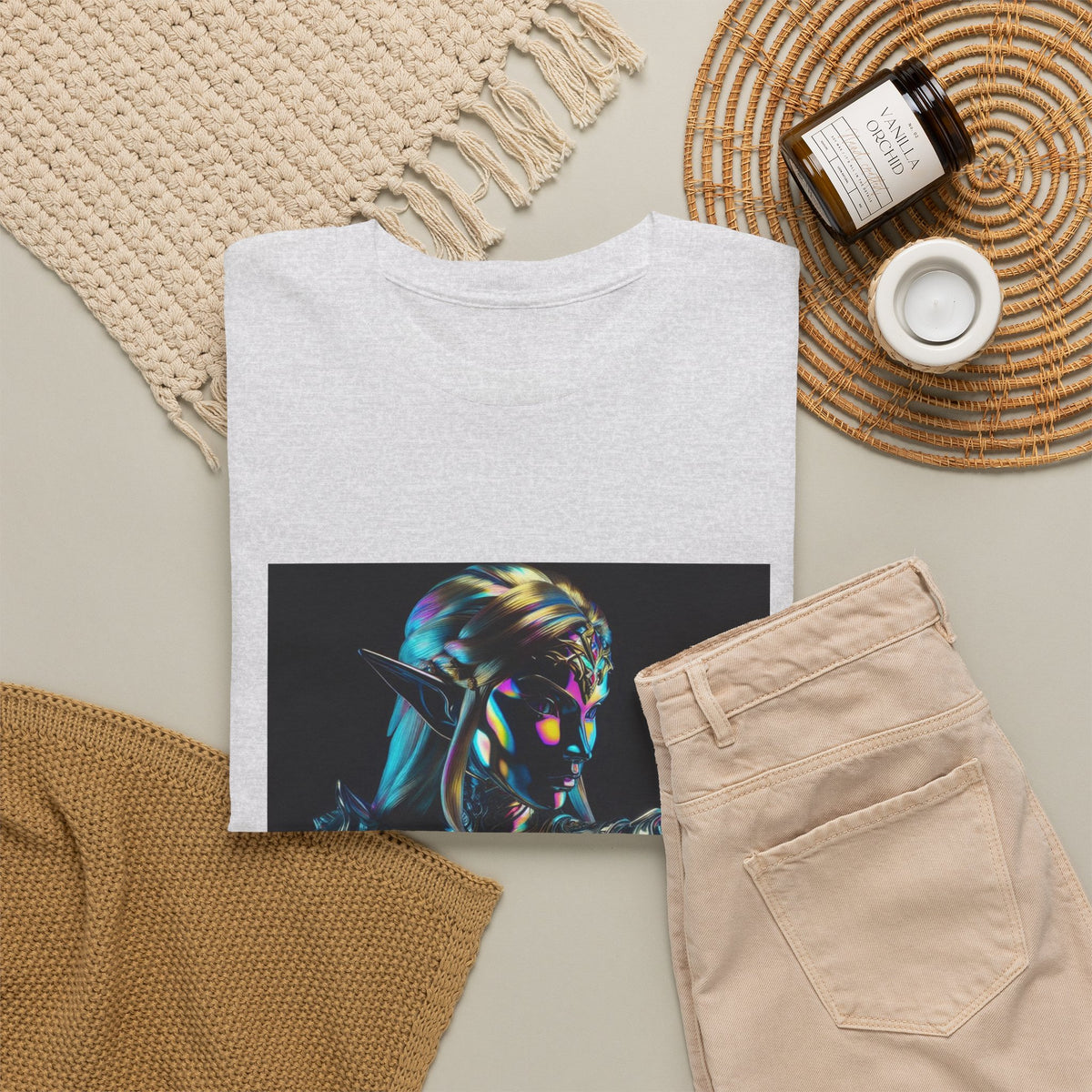 Holographic Elf Princess Chrome Armor Tee