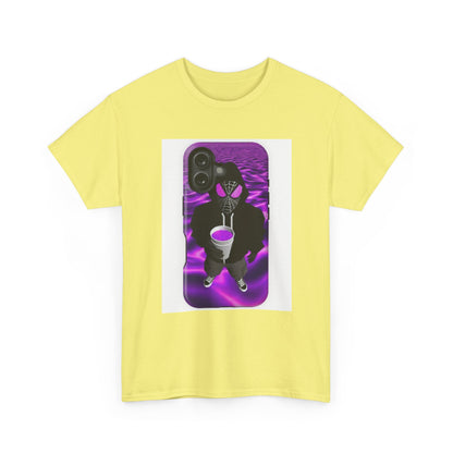 Pixelated Web-Slinger Holding Purple Drink Tee