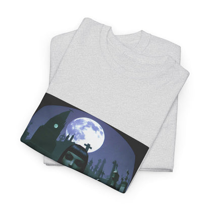 Goth Sim Smoking In Cemetery Moonlight Tee
