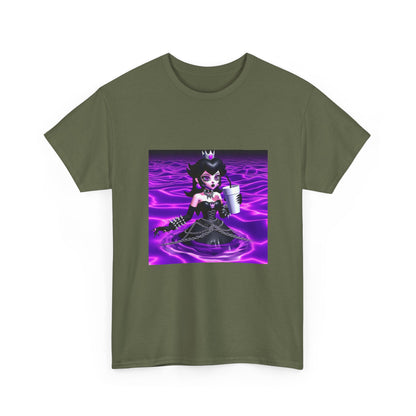 Goth Peach Wading In Purple Waves