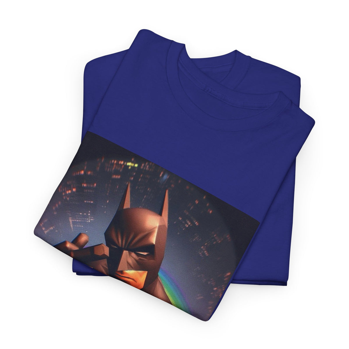 Batman Giving Finger Over Rainbow City