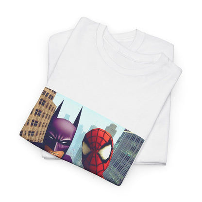 Batman Smoking, Spidey With Stacks Tee