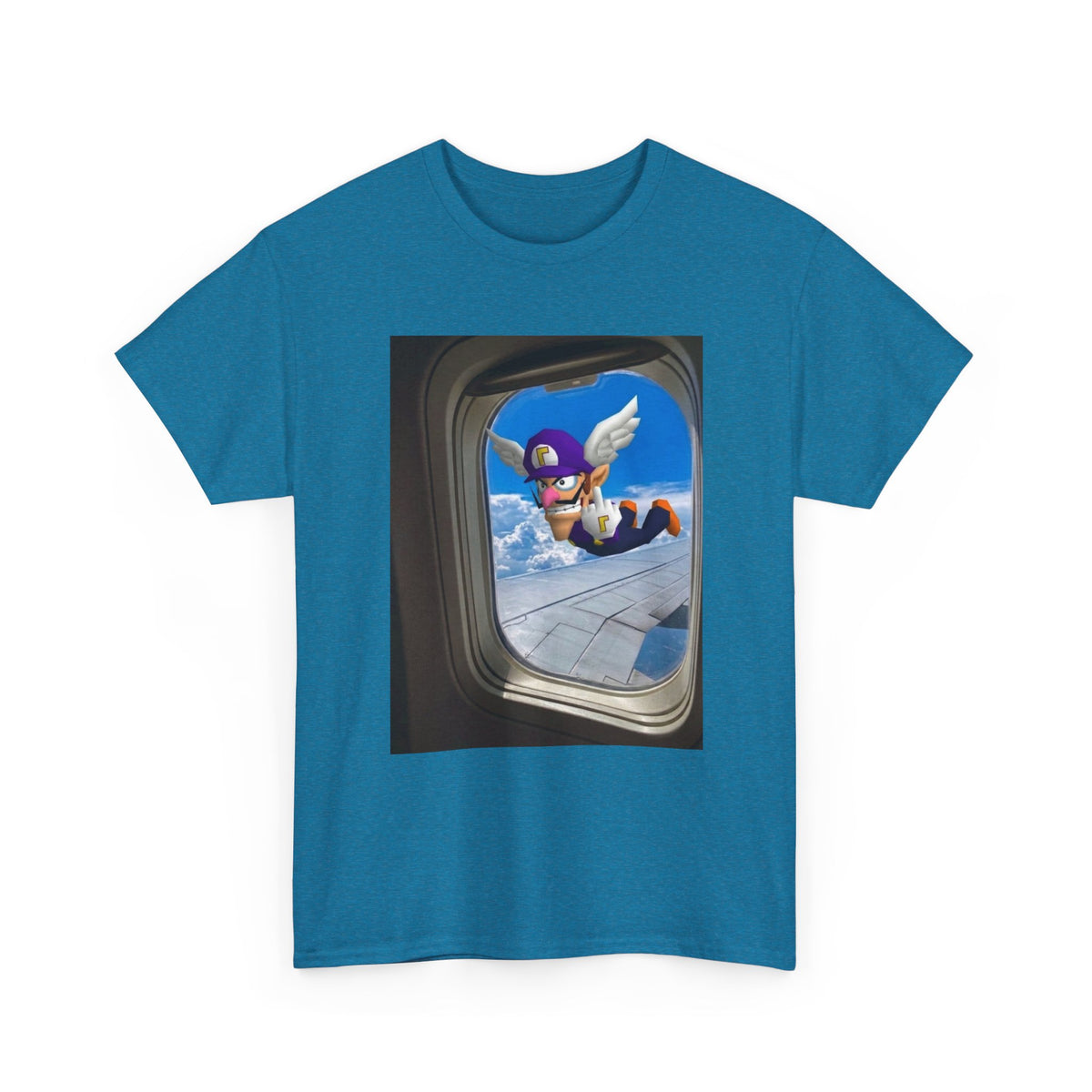 Waluigi Flipping The Bird Mid-Flight
